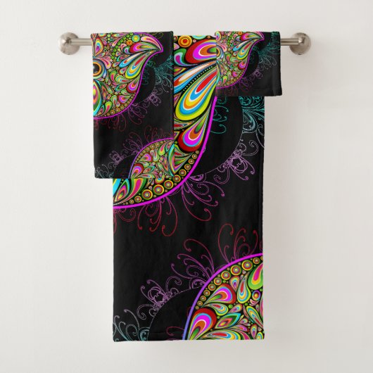 Hamsa Fatma Hand Psychedelic Art Bad Handdoek (Insitu)