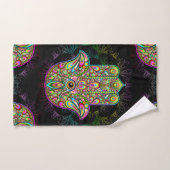 Hamsa Fatma Hand Psychedelic Art Bad Handdoek (Handdoek)