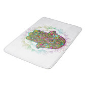 Hamsa Fatma Hand Psychedelic Art Badmat (Gekanteld)