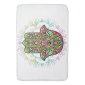 Hamsa Fatma Hand Psychedelic Art Badmat (Voorkant Verticaal)