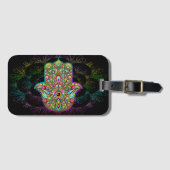 Hamsa Fatma Hand Psychedelic Art Bagagelabel (Voorkant (horizontaal))