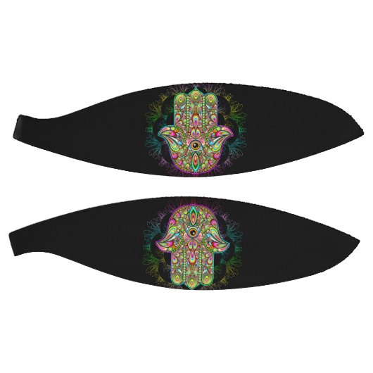 Hamsa Fatma Hand Psychedelic Art Basketbal (Panelen)