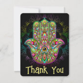 Hamsa Fatma Hand Psychedelic Art Bedankkaart (Voorkant)