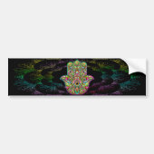 Hamsa Fatma Hand Psychedelic Art Bumpersticker (Voorkant)