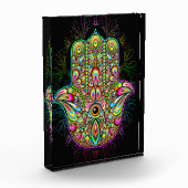 Hamsa Fatma Hand Psychedelic Art Fotoblokken (Links)