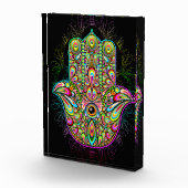Hamsa Fatma Hand Psychedelic Art Fotoblokken (Rechts)