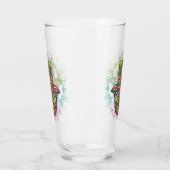 Hamsa Fatma Hand Psychedelic Art Glas (Links)