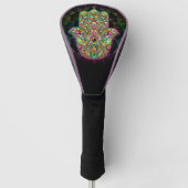 Hamsa Fatma Hand Psychedelic Art Golfheadcover (Voorkant)