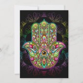 Hamsa Fatma Hand Psychedelic Art Kaart (Voorkant)