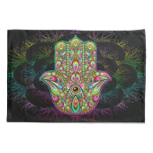 Hamsa Fatma Hand Psychedelic Art Kussensloop (Achterkant)