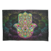 Hamsa Fatma Hand Psychedelic Art Kussensloop (Voorkant)