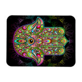 Hamsa Fatma Hand Psychedelic Art Magneet (Horizontaal)
