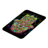 Hamsa Fatma Hand Psychedelic Art Magneet (Linkerzijde)