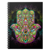 Hamsa Fatma Hand Psychedelic Art Notitieboek (Voorkant)