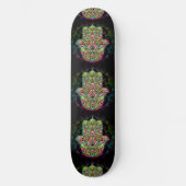 Hamsa Fatma Hand Psychedelic Art Persoonlijk Skateboard (Voorkant)