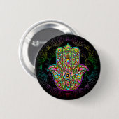 Hamsa Fatma Hand Psychedelic Art Ronde Button 5,7 Cm (Voorkant /achterkant)