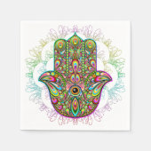 Hamsa Fatma Hand Psychedelic Art Servet (Voorkant)