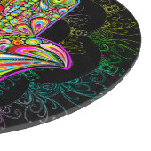 Hamsa Fatma Hand Psychedelic Art Snijplank (Hoek)