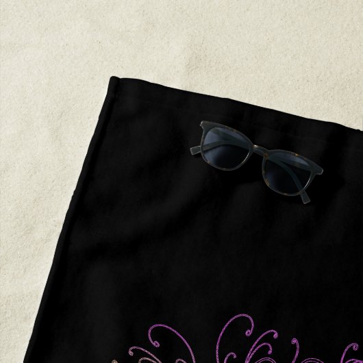 Hamsa Fatma Hand Psychedelic Art Strandlaken (In situ)