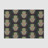 Hamsa Fatma Hand Psychedelic Art Tissuepapier (Voorkant)