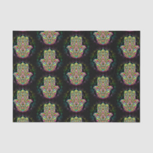 Hamsa Fatma Hand Psychedelic Art Tissuepapier