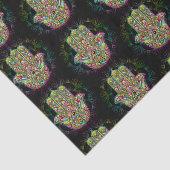 Hamsa Fatma Hand Psychedelic Art Tissuepapier (Detail)