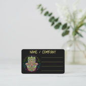 Hamsa Fatma Hand Psychedelic Art Visitekaartje (Staand voorkant)