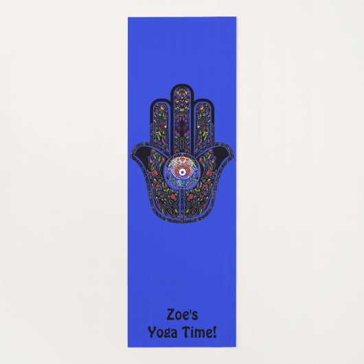 Hamsa for good vibes Jouw naam Yoga Mat (Achterkant)