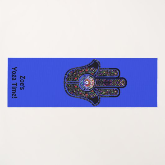 Hamsa for good vibes Jouw naam Yoga Mat (Voorkant (horizontaal))