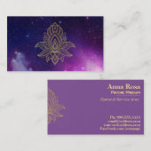 *~* Hamsa Galaxy Nebula Cosmic Sacred Visitekaartje (Voorkant / Achterkant)