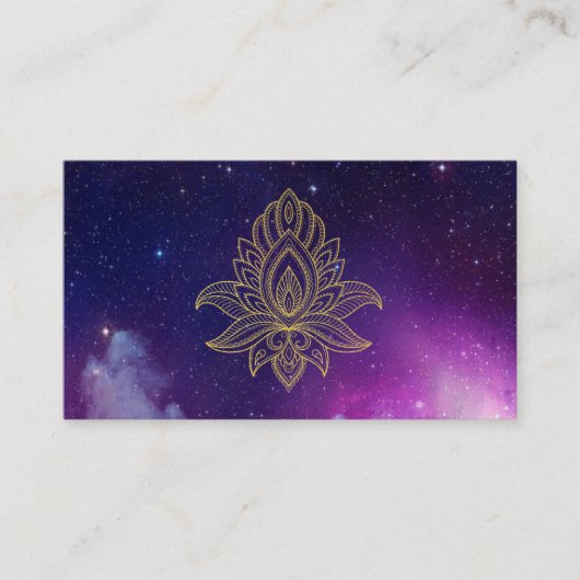 *~* Hamsa Galaxy Nebula Cosmic Sacred Visitekaartje (Voorkant)