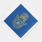 Hamsa Gold Outline Napkins Servet (Hoek)