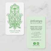 Hamsa | Green Wellness spa massage yoga holistisch Visitekaartje (Voorkant / Achterkant)