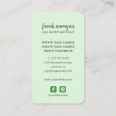 Hamsa | Green Wellness spa massage yoga holistisch Visitekaartje (Achterkant)