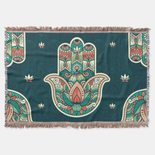 Hamsa Hamsah Marokkaanse Joodse Hand Deken (Voorkant)