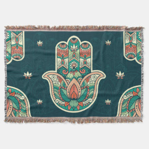 Hamsa Hamsah Moroccan Jewish Hand Deken