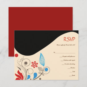 HAMSA HAND Bat Mitzvah Invitation Reply Kaart