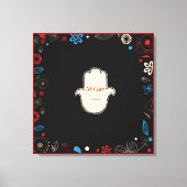 HAMSA HAND Bat Mitzvah Sign-In Memory Board Canvas Afdruk (Voorkant)