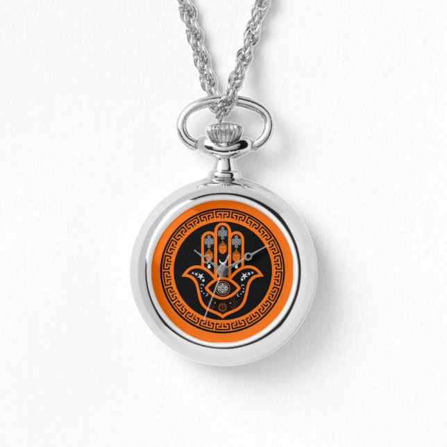 Hamsa Hand Bescherming tegen het Boze Oog Horloge (Voorkant)