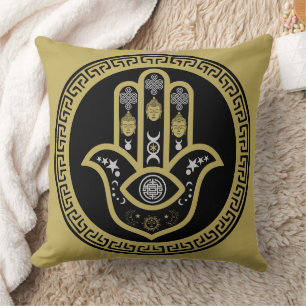 Hamsa Hand Bescherming tegen het Boze Oog Kussen