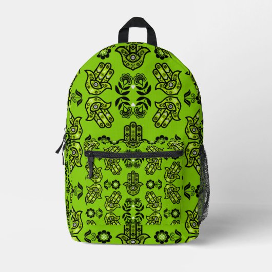 Hamsa Hand Beschermings Kunst Bedrukte Rugzak (Voorkant)