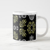 Hamsa Hand Beschermings Kunst Grote Koffiekop (Rechts)