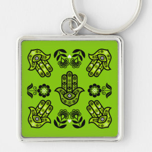 Hamsa Hand Beschermings Kunst Sleutelhanger