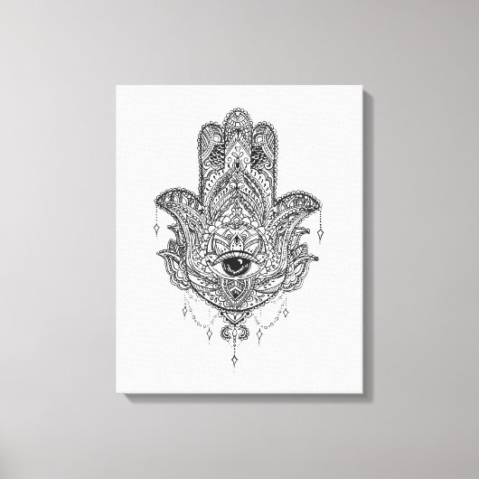 Hamsa Hand Canvas Afdruk (Voorkant)