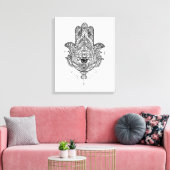 Hamsa Hand Canvas Afdruk (Insitu (Woonkamer))