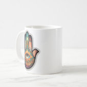 Hamsa Hand Classic Mok, 11 oz Koffiemok (Voorkant links)