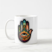 Hamsa Hand Classic Mok, 11 oz Koffiemok (Links)