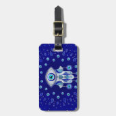 Hamsa Hand - Evil Eye Amulet Bagagelabel (Voorkant verticaal)
