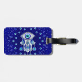 Hamsa Hand - Evil Eye Amulet Bagagelabel (Achterkant horizontaal)