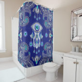 Hamsa Hand-Evil Eye Amulet Ornament Douchegordijn (In situ)